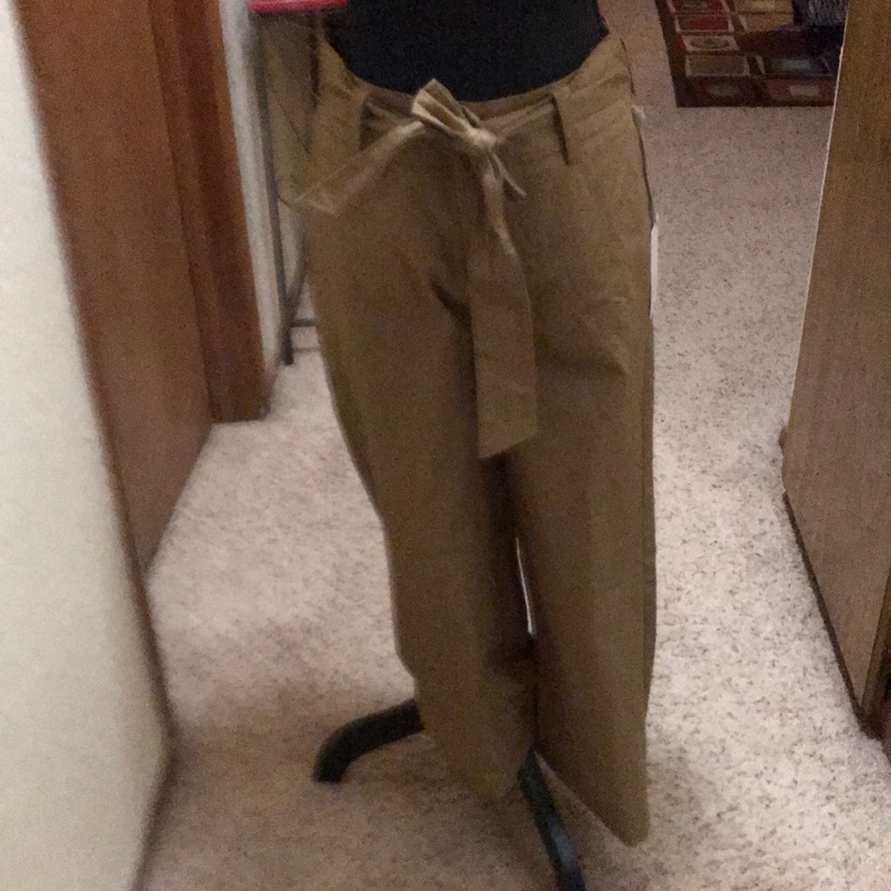 A New Day Khaki Wide Leg Pants - Picture 3 of 6